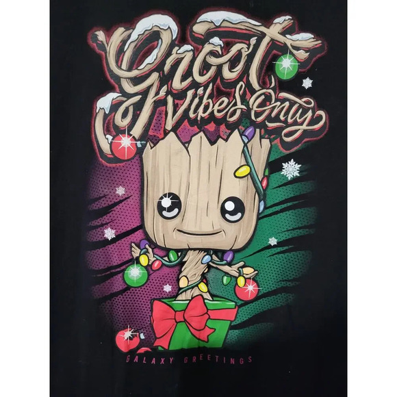 Funko! Children's Unisex black Guardians of The Galaxy Groot holiday t-shirt - Picture 4 of 9